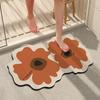 Коврик для пола из диатомовой грязи в ванной комнате, маленький свежий мягкий коврик в сельской местности, входной коврик в ванную комнату, противоскользящий коврик с цветочным абсорбентом