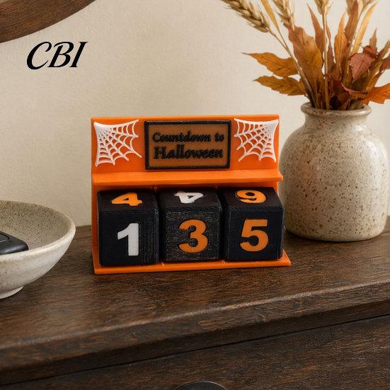 Spooky Holiday Countdown Display Halloween Calendar Block, 3D Printed Advent Calendar, Daily Coffee Table Centerpiece Count Down to Decor for Mantel,
