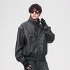 Весна и осень ретро куртка из искусственной кожи мужская красивая мотоциклетная кожаная куртка для мальчиков