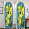 3D Abstract Geometric Design Art Green Fruit Pattern Curtains Modern Simple Style Home Living Room Bedroom Window Decoration