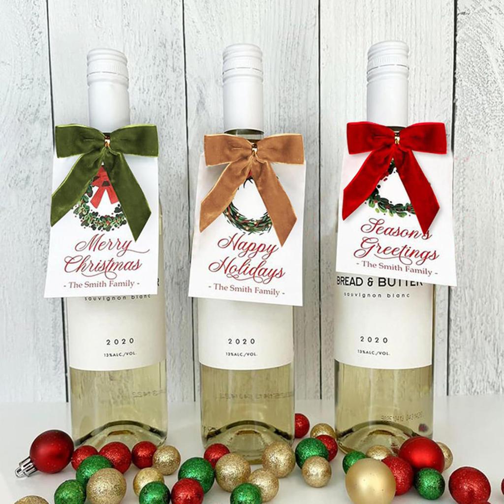 Small Velvet Christmas Bows for Christmas Tree  Wreath  Gift Wrapping  Crafts  Wedding  Party  Home Decor