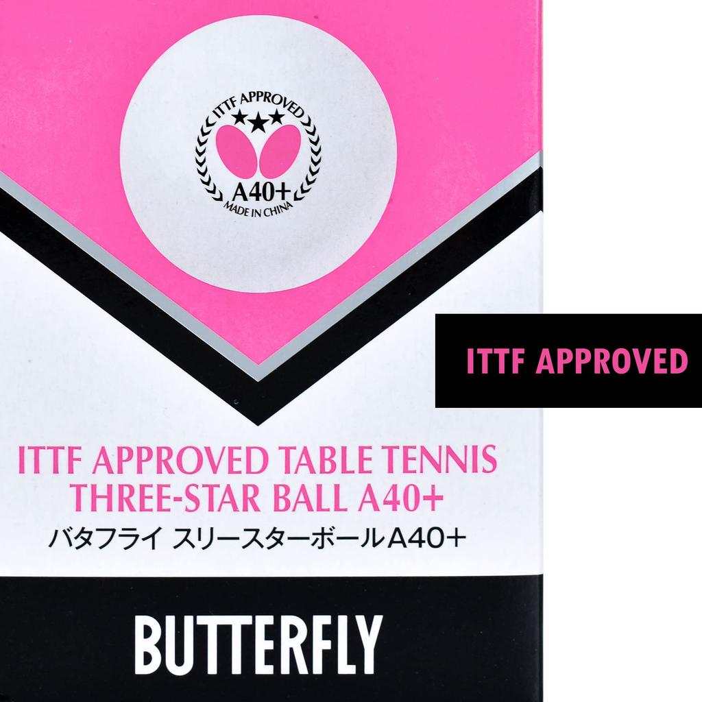 Мяч для настольного тенниса Butterfly Three Star Ball White 6 штук 95780 Белый A40+ (270) (270)
