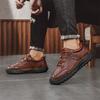 Мода 2025 Новые Роскошные Мужские Кроссовки Мужская Удобная Уличная Обувь Высокое Качество Все-сочетаемая Деловая Обувь Кожаная Модная Обувь для Ходьбы