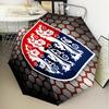 1PC England Football Crest Printed Umbrella Folding umbrella, automatic umbrella 8-Frame for Travel, camping Fan gifts Christmas Gifts
