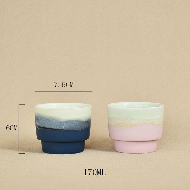 Simple Ceramic Coffee Mug Wide Mouth Latte Cup Handheld Drinking Cup for Home Use