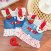 Chest Back Pet Dog Dog Cat Clothes Teddy Bigbear Dou Corgi Schnauzer Medium and Small Dog Lead Spring Dress