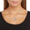 Swarovski Exact Interlocking Double Ring Rhodium Plated Necklace Women necklace 5528922