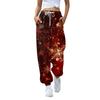 Женские повседневные модные рождественские принтованные повседневные спортивные брюки с эластичной талией и завязками на шнурке
