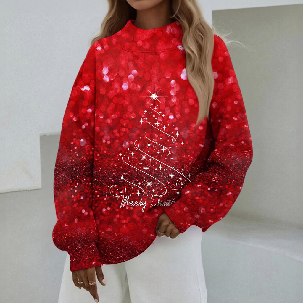 Женский свитшот с воротником-стойкой, осенний, удобный, оверсайз, нарядный пуловер, свитшоты без капюшона, уютные топы с высоким воротником