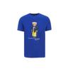 Polo Letter Bear Print Crew Neck Short Sleeve T Shirt Men T Shirts Blue 710837306-001