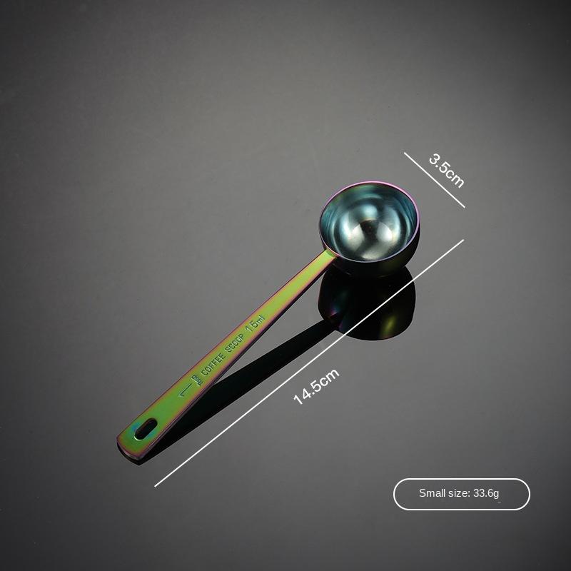 HANYANG 304 Нержавеющая сталь Серебряная сварка Большая мерная ложка с ручкой Титан позолоченный Красочные кухонные принадлежности для выпечки