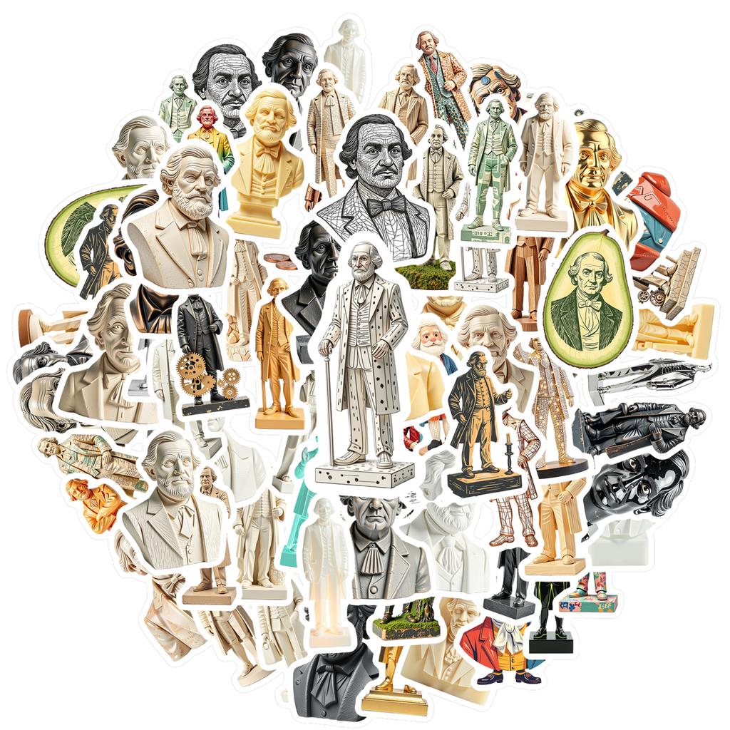 35-100 шт. Наклейки с историческими личностями Наклейки для поощрения учителей Канцелярские товары Школьные принадлежности Декоративные для чемодана, ноутбука, кружки, дневника