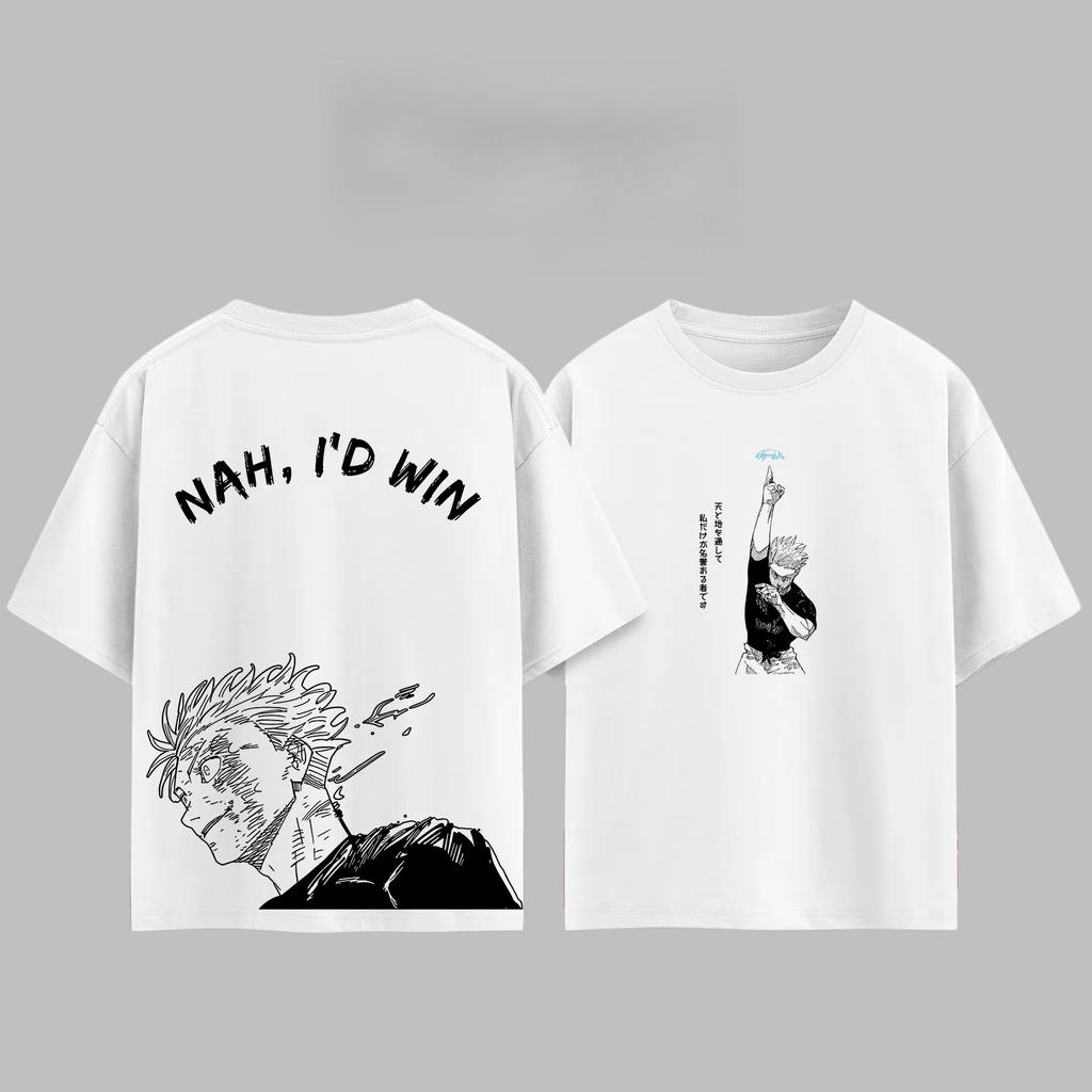 Японский Аниме Jujutsu Kaisen Y2K Футболка Унисекс Женская Чистый Хлопок Летний Топ Стиль Харадзюку Мода Круглый Вырез Короткий Рукав Футболки