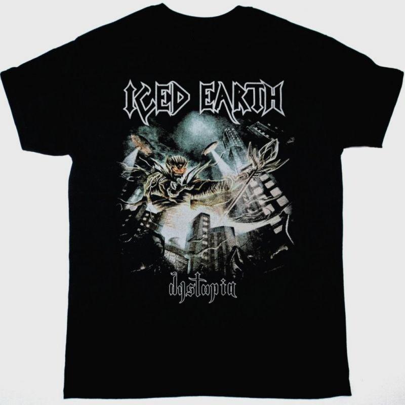 ICED EARTH DYSTOPIA WORLD TOUR 2011-2012 Черная мужская футболка S-234XL M312 Унисекс футболка