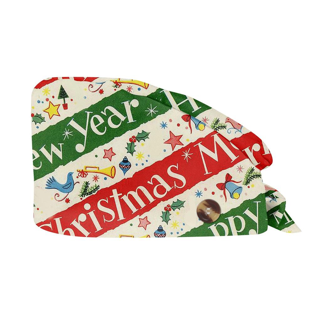 Модная рождественская рабочая шапка с принтом Повседневная стираемая шапка-мешок Кепка