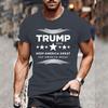 Забавная 3D футболка с надписью «Поддержка Трампа», мужские топы, футболки, летние футболки