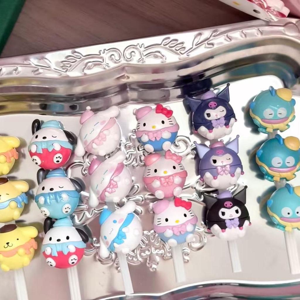 Очаровательные ornaments Sanrio Chubby Beans & Grains, серия Blind Box