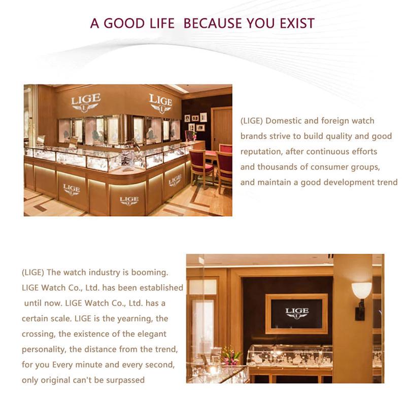 LIGE Top Brand Luxury Fashion Divers Watches Men 30ATM Waterproof Date Watch Sports Watch Men Quartz Wristwatch