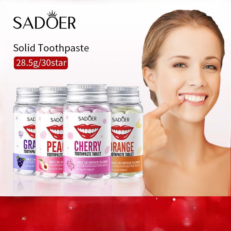 Твердая зубная паста SADOER Sakura Отбеливающая и очищающая зубы от желтизны