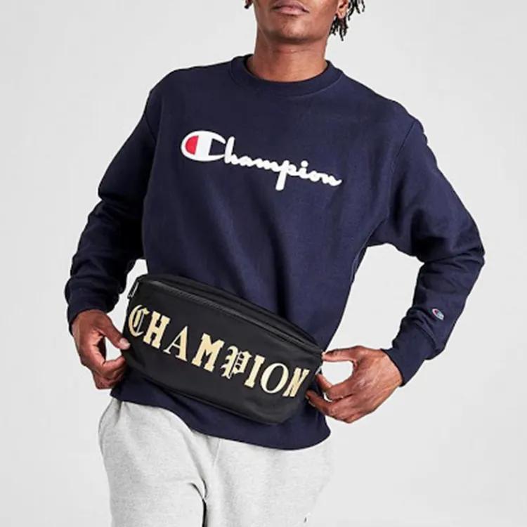 Champion Polyester Fanny Pack Regular Unisex Black Gold (Unisex) Fanny Packs CH1191 011