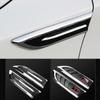 2pcs/lot 3D Sticker Car Hood Chrome Grille Shark Gill Simulation Air Flow Vent Auto Exterior Decoration Chrome Styling Stickers
