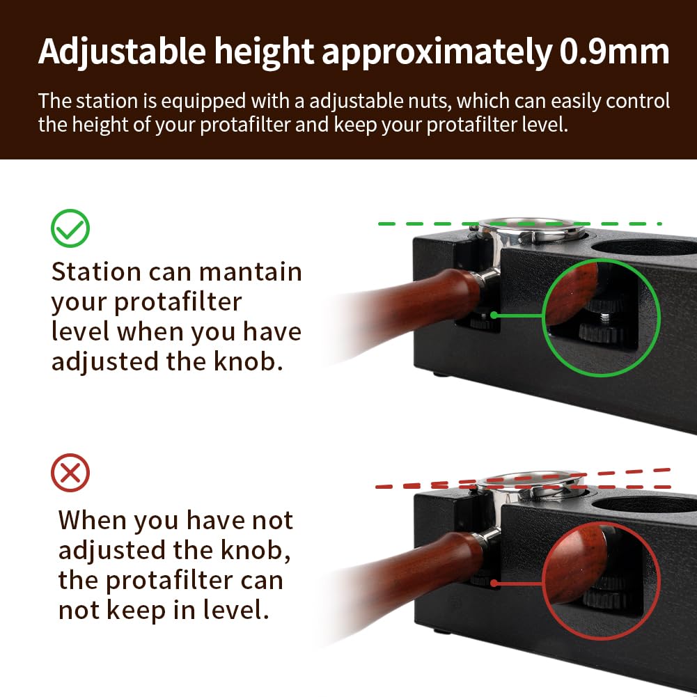 Watchget Tamper Stand Tamping Stand Espresso Tamper Mat Coffee Tamper Mat Espresso Tamping Station Portafilter Holder Tamping Station Base