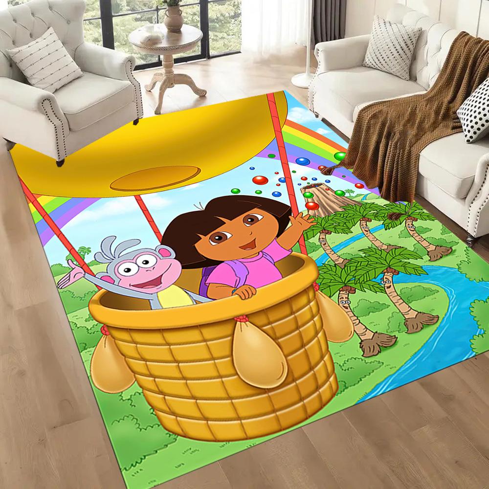 Dora Explorer Area Rug Perfect for Study room Dining Room Dormitory Living Rooms Antislip Carpet Anime Office Decor Birthday/Christmas Gift