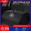 GLC GLB Кожаный Автомобильный Ящик для Хранения в Багажник Автомобильный Ящик для Упорядочивания Вещей Для Mercedes Benz C180 C200 C260 C300 W108 W124 W168 C