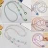 Cute Flower Bead Flower Phone Strap Universal Phone Lanyard Fashion Wallet Necklace Chain Phone