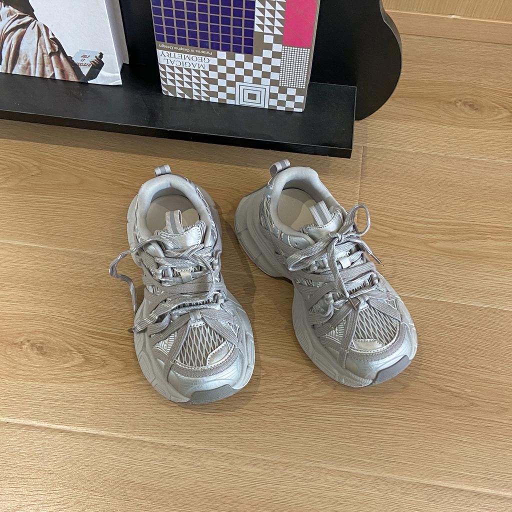 Весна-лето 2025 новая ретро спортивная повседневная обувь кроссовки для папы женские на платформе маффин универсальная женская обувь модные кеды