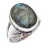 Натуральный лабрадорит драгоценный камень 925 пробы серебро ювелирное кольцо размер 8 H1N95