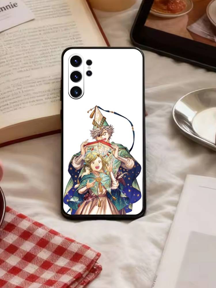 Чехол для телефона Atelier Of Witch Hat для Samsung S26, S25, S24, S23, S22, S21, S20, Ultra, Plus, FE Черный Мягкий Чехол
