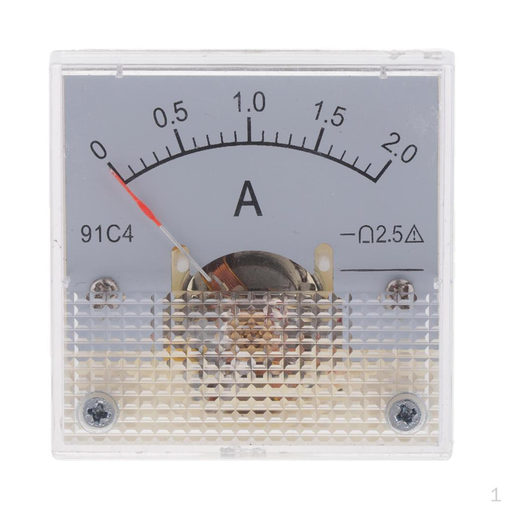 DC Ammeter Analog Panel Meter Amp Current Gauge 2.5% 01A