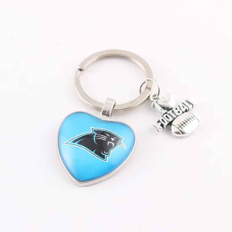 NFL Gem Raiders Chiefs Bills Buccaneers Keychain - Decorative Accessory for American Football Teams