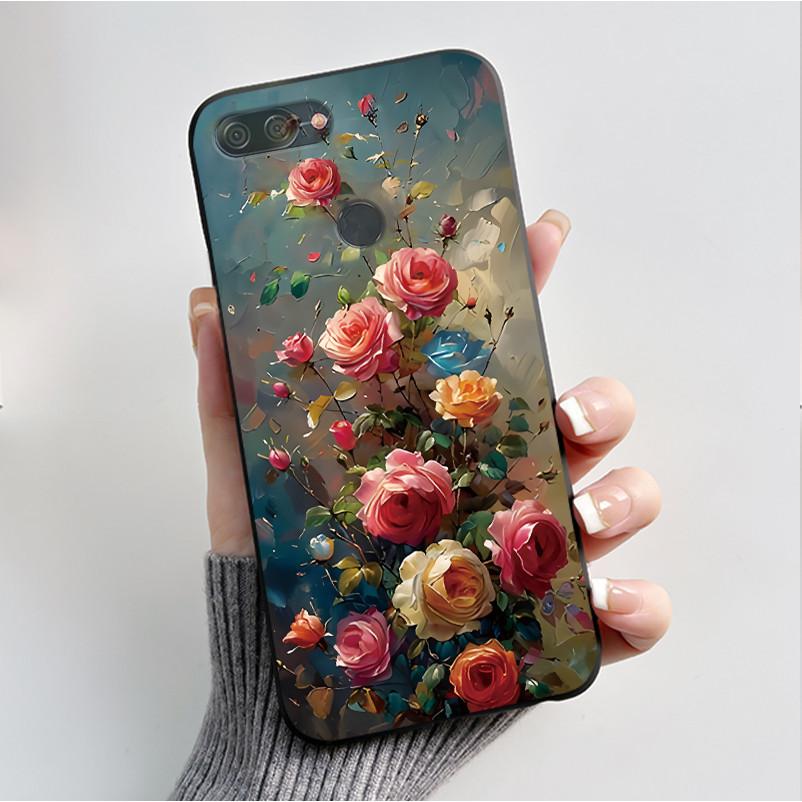For Asus Zenfone Max Plus M1 ZB570TL X018 Case Fashion Butterfly Flowers Soft Black Silicone Cover For Asus Max Plus M1 Bumper