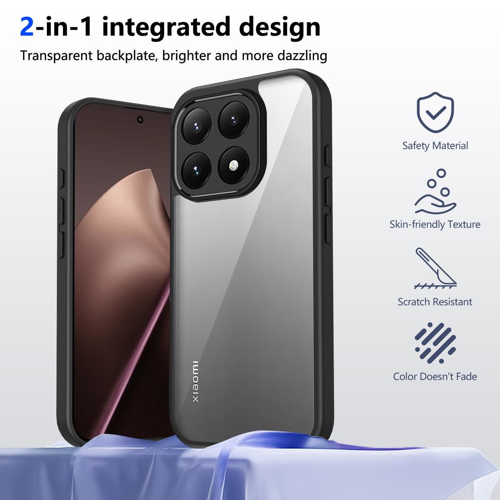Для Xiaomi 15T 5G Чехол Ударопрочный Силиконовый TPU Бампер Прозрачная Матовая Задняя Крышка Жесткий Чехол для Xiaomi 15T Xiaomi15T 2025