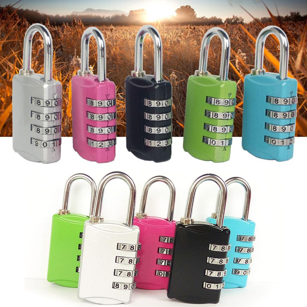 Coded Lock Zinc Alloy Keep Security Combination Padlock for Luggage Cases Filing CabinetsSilver