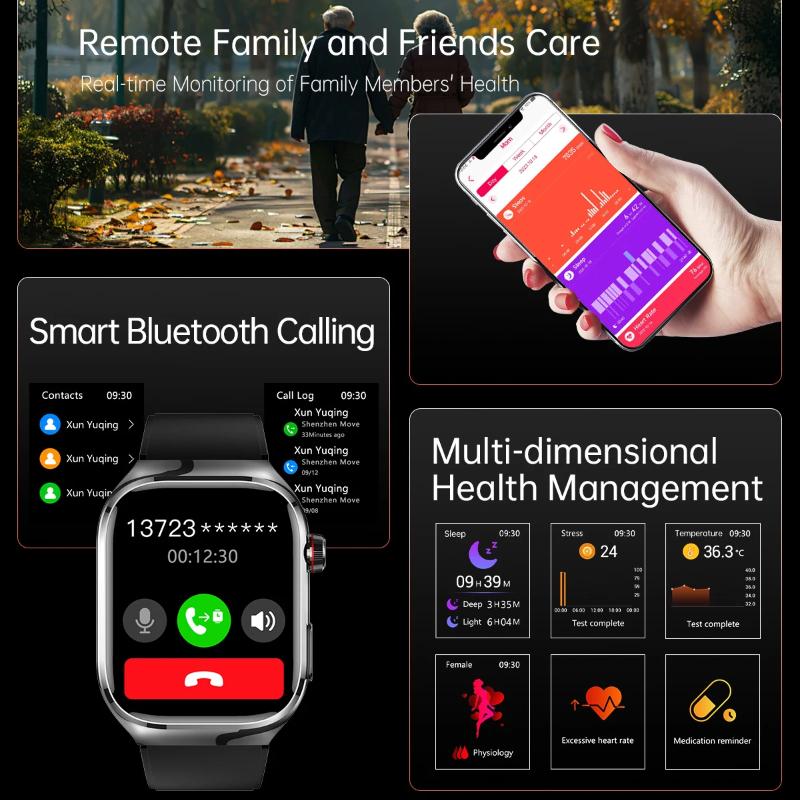 2025 New Uric Acid Blood Lipids Smart Watch Men ECG+PPG Blood Pressure Blood Oxygen Bluetooth Call Health Smartwatchs for IOS Android