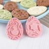 9Pcs Easter Rabbit Biscuit Mold Plastic Bunny Egg Cookie Cutter Stamp Embosser