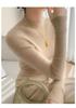 Women's Seamless Cashmere Half-High Neck Slim-Fit Sweater - Versatile Autumn/Winter Knitwear Base Layer