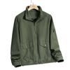 Spring and Autumn Jacket, Casual Jacket, Outdoor Workwear, Flight Jacket, Men's Loose Stand Up Collar Top