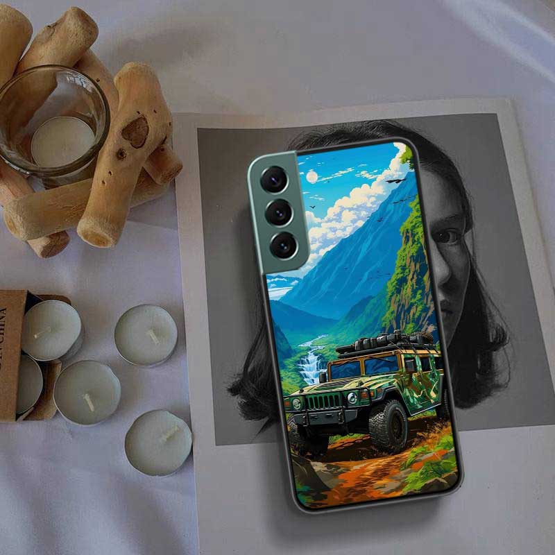 Off Road Vehicle Tourism Scenery Phone Case For Samsung Galaxy S22 S25 Ultra S21 S10 Plus S26 Edge S20 S23 S24 FE Cover Sili