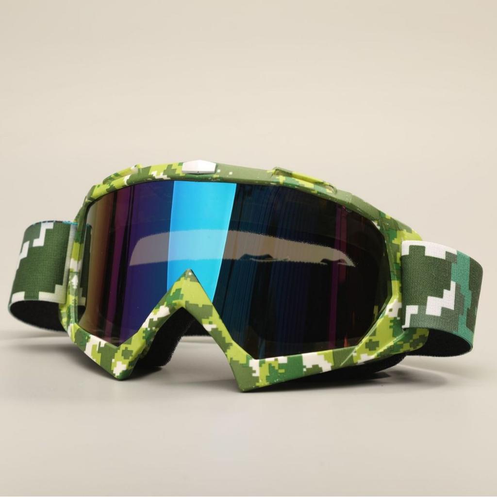 Motorcycle goggles with water transfer print, off-road outdoor riding sports glasses, ski goggles, windproof glasses