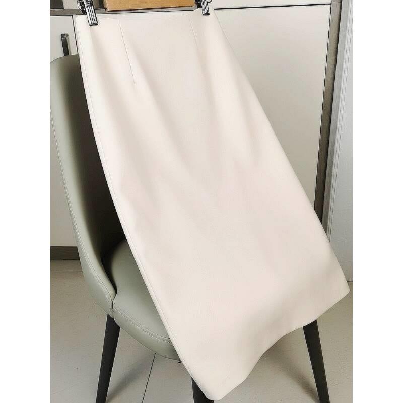 Женская юбка прямого кроя, однотонная, с высокой талией, облегающая бедра, черная юбка в стиле «коммутация», полудлинная