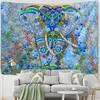 Гобелен со слоном в виде мандалы, настенный красочный рисунок, богемный тропический пейзаж, домашний декор для гостиной, ткань