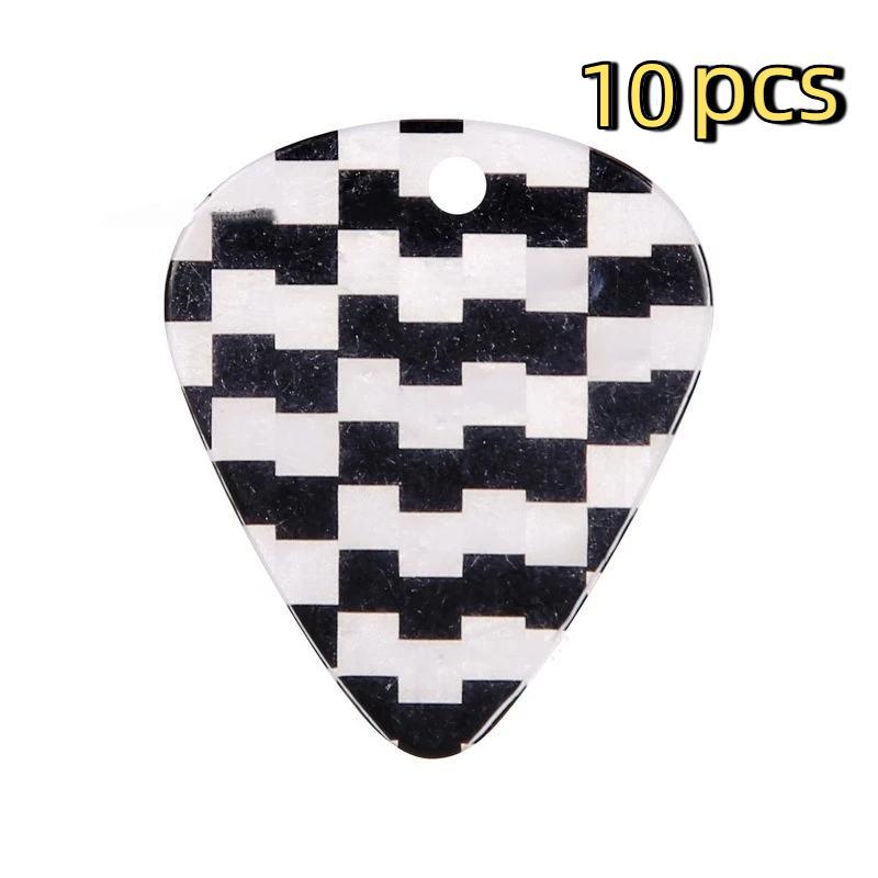 10Pcs Guitar Picks Plectrum With Bag Celluloid Electric Smooth Guitar Pick Bass Acoustic Electric Guitar Accessories