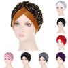 Stretchy Headscarf Glitter Sequins Muslims Bonnet Hijab Chemo Cap Head Wraps Turban Hat