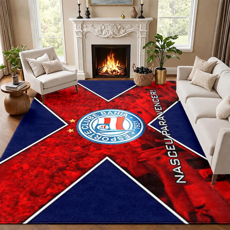 Esporte Clube Bahia Carpet Door Mat for Living Room or Bedroom Protective Mat Under Chair Office Decoration Christmas Gift Birthday Present