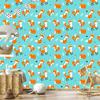 Joyful foxes with hearts wallpaper for living room and bedroom 50x1000