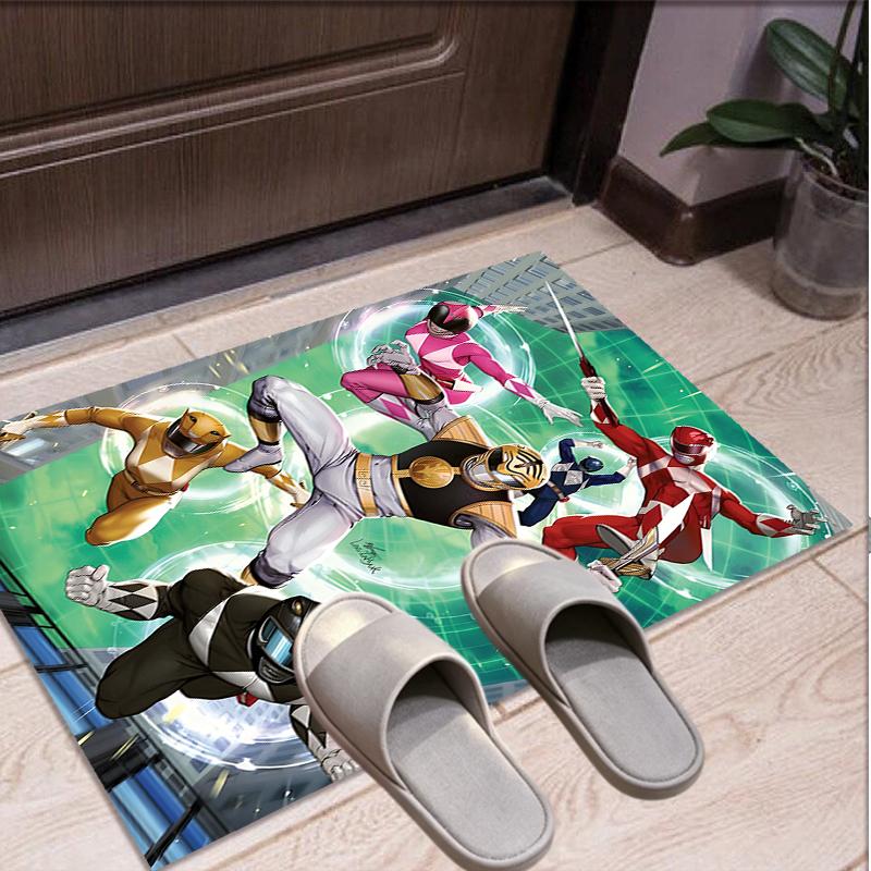 Mighty Morphin Power Rangers Pattern Rug, Indoor/Outdoor Mat, for Picnic, Gameroom, Bedroom, Office, Living Room, Home Decor Carpet, Birthday Gift